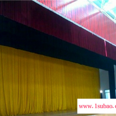 济南市供应舞台开合幕、会议室窗帘、礼堂背景红色幕布、工程窗帘