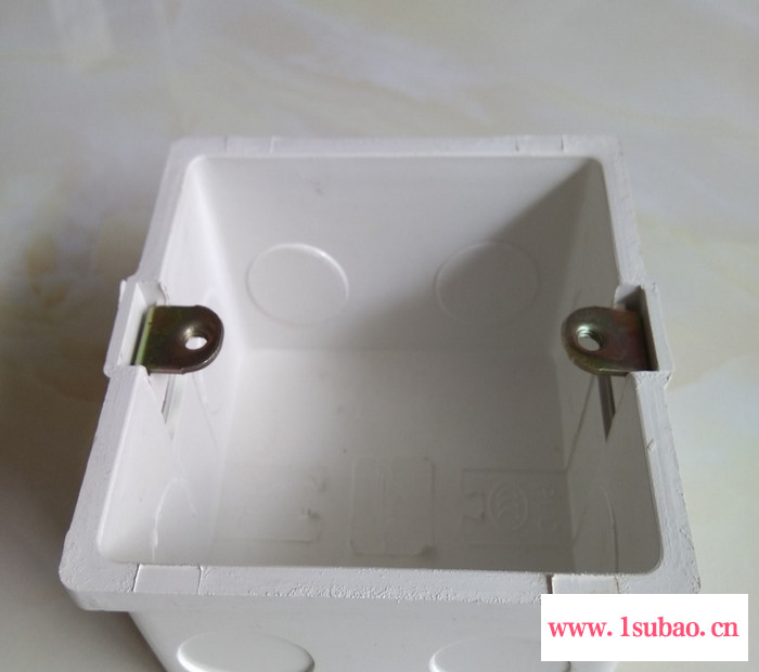 生产冲孔暗装白色**PVC塑料接线盒 家装工程墙壁开关接线盒厂家