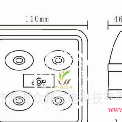 批发 V04-5L-1方形15WLED工作灯检修灯  便携式工作灯