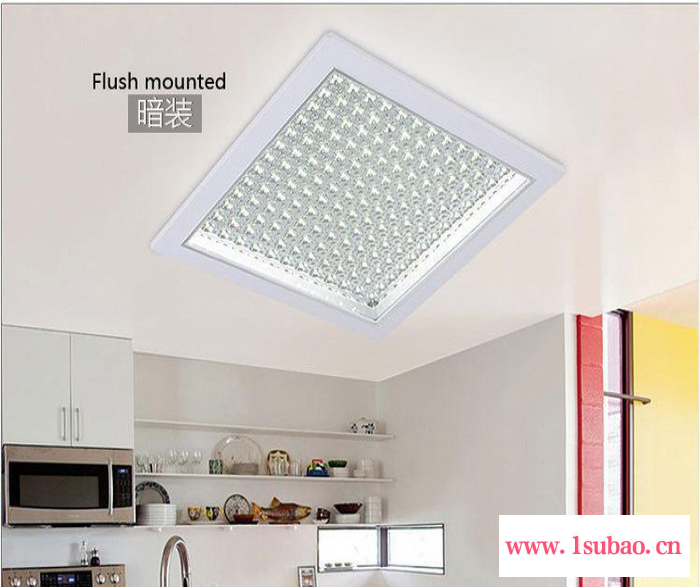 LED厨卫灯明装暗装方形圆形吸顶灯厨房卫生间灯防水防雾灯
