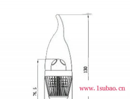 LED 蜡烛灯 鳍片式 灯杯 水晶灯 E14灯头 E12灯头 E27  拉尾灯罩图3