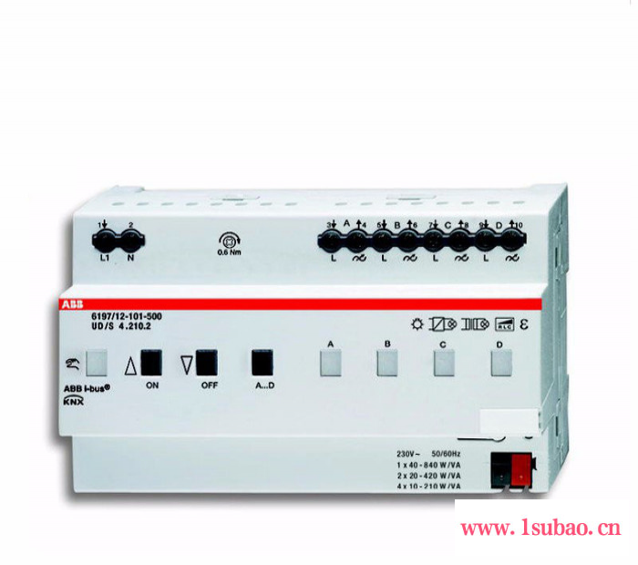 ABB i-bus 6197/12-101-500 LED 调光驱动器灯控制器 调光智能家居模块  **
