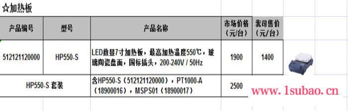 【北京大龙】(HP550-S)LED数显7寸加热板,加热温度高至550℃,玻璃陶瓷盘面,国标插头,加热,相关组件见图图2