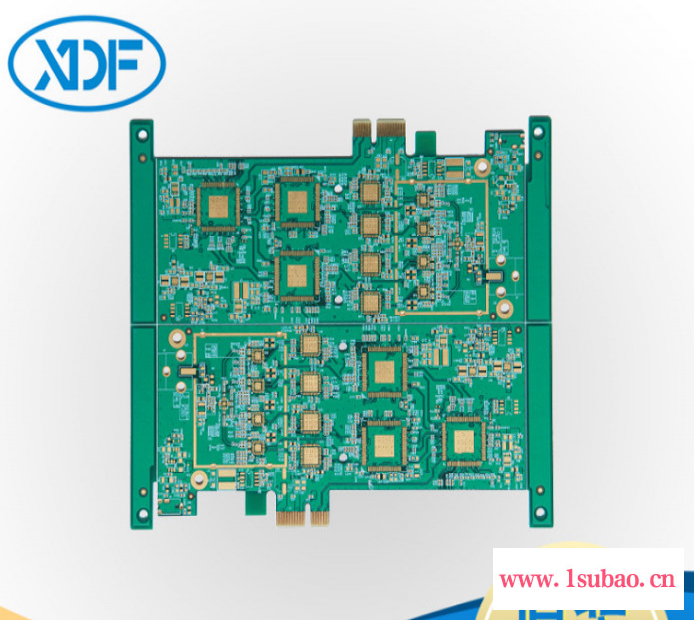 祥达丰PCB 四层设备周边 PCB 卡板表面镀硬金线路板