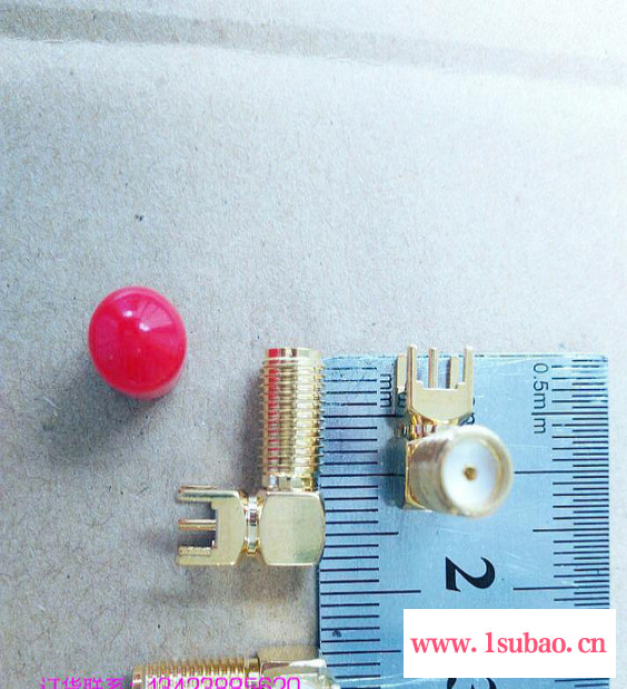 SMA-KWE 弯头PCB焊板座子 天线配板端 同轴连接器图2