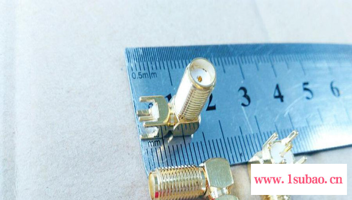 SMA-KWE 弯头PCB焊板座子 天线配板端 同轴连接器