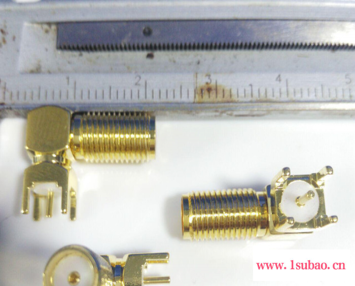 SMA焊板座 PCB贴片同轴连接器 弯头 五脚位 KWE 外图2
