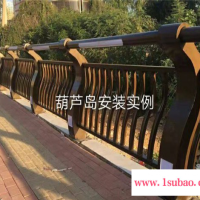 桥梁灯光护栏 实地安装 技术指导 LED灯光河道护栏 氟碳漆桥梁钢板立柱