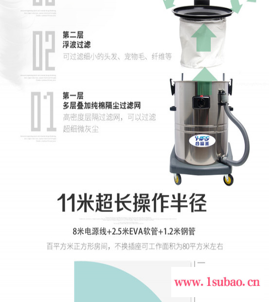 合富圣工业吸水吸尘器80L图3