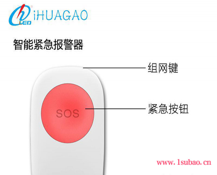 iHUAGAO智能家居紧急按钮报警 SOS紧急遥控器 一键呼叫求助遥控器