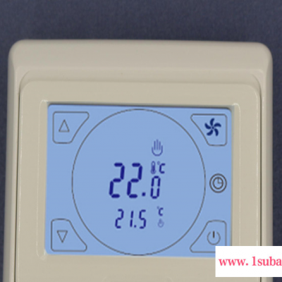 大功率电采暖地暖温控器 双温双控地暖温控器 白色背光触摸屏
