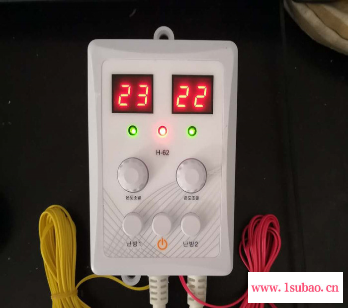 韩国静音温控器电热膜电热板温控仪电暖炕双温双控显示带感温探头