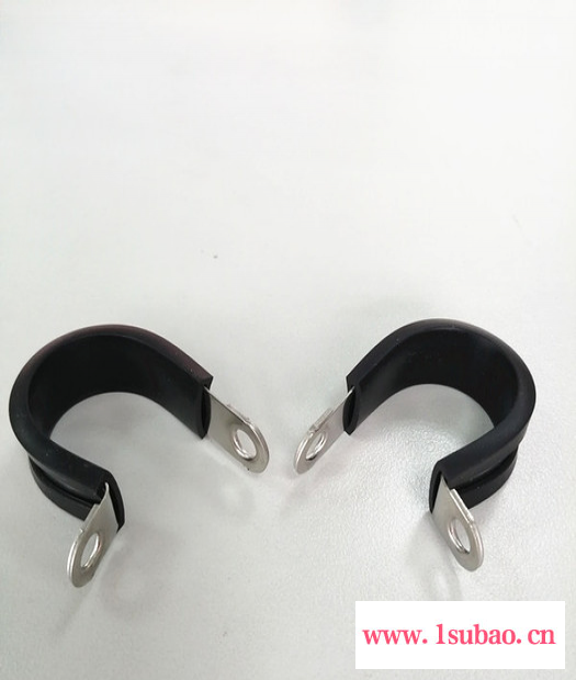 北京易科橡胶管夹 不锈钢R型管夹  线卡 骑马卡