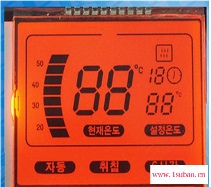 深圳宝莱雅 段码 LCD液晶屏 HTN液晶显示屏 温控器显示屏 可开模定制 BLY205