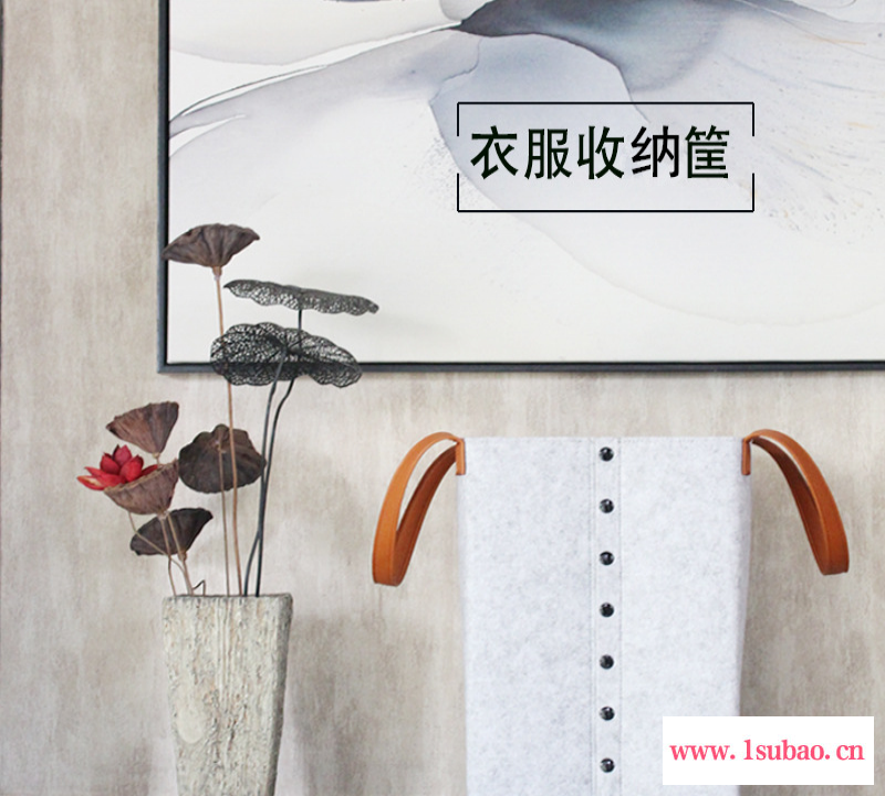 厂家直销毛毡脏衣篮可折脏衣服收纳桶玩具储物收纳筐脏衣篓垃圾桶图3