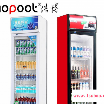 浩博冷藏展示柜 商用立式饮料柜 展示柜保鲜柜 单门冰柜  啤酒饮料冷藏柜