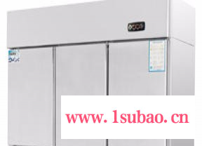 爱雪六门商用冰柜冰箱双机双温大容量立式冷藏冷冻柜保鲜柜展示柜