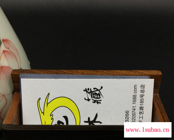非洲花梨便携名片夹 名片座 便签盒3件套木制品 创意商务礼品图3
