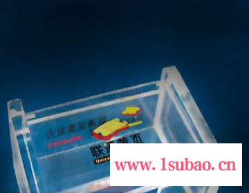 厂家定制亚克力 透明名片盒 台式名片架 有机玻璃商务文具用品 名片座 名片夹图3