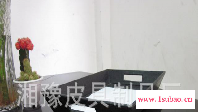 真皮/皮革文件筐/文件篓文件夹文件架文件篮.，折叠收纳盒图2