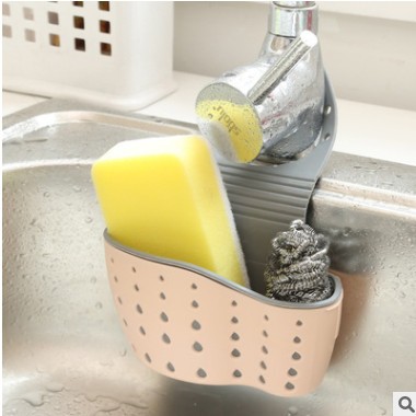 沥水篮厨房创意水槽置物架水池洗碗海绵收纳架塑料水龙头挂袋挂篮