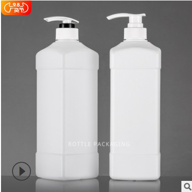 1000ml 医用洗手消毒液喷雾包装 长嘴乳液泵头 HDPE方形塑料瓶子