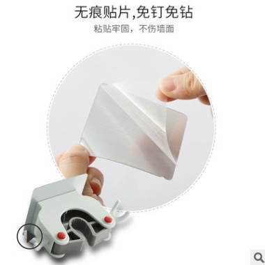 升级版多功能收纳拖把挂钩浴室壁挂扫把挂架免打孔无痕拖把夹批发图2