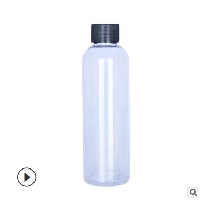 现货供应200ml透明塑料瓶分装瓶白盖小口瓶密封瓶pet样品空瓶
