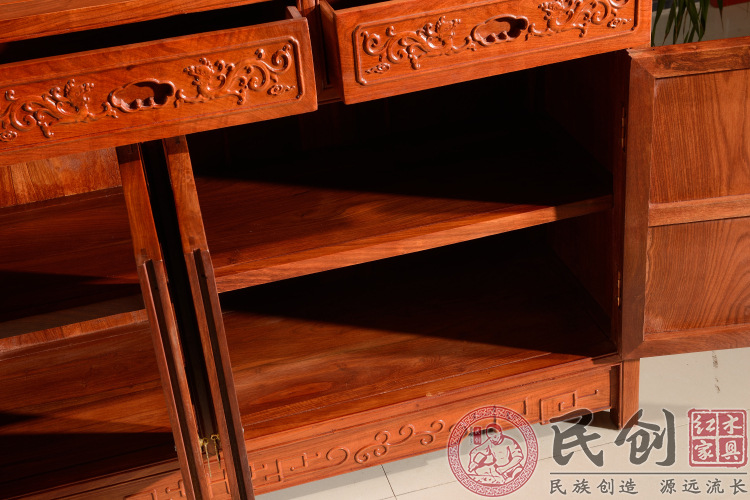 D1008非花1.4米四门四抽餐边柜07