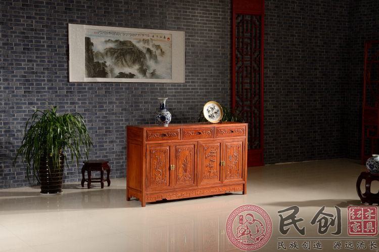 D1008非花1.4米四门四抽餐边柜02
