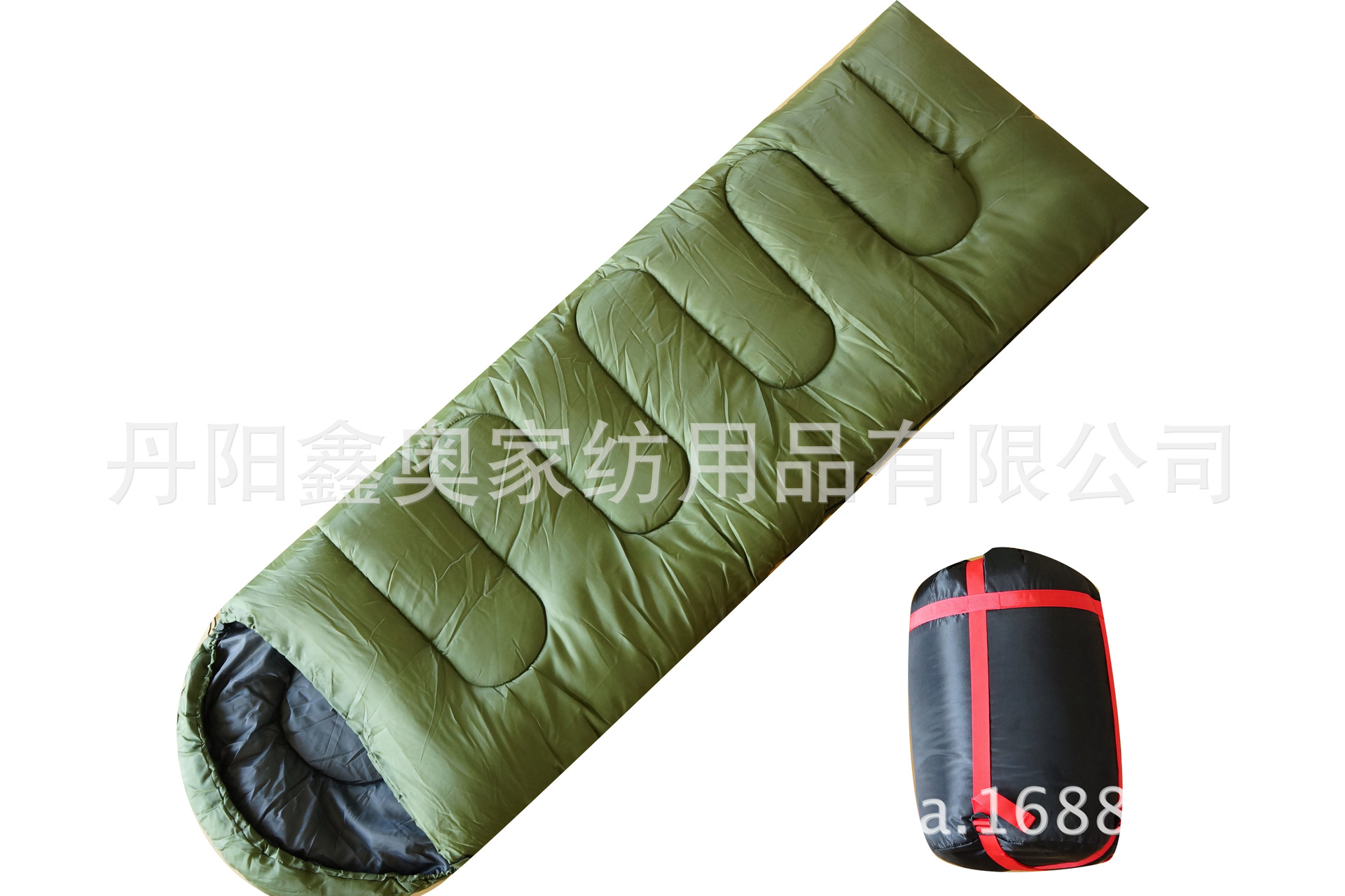 单色军绿加厚压缩包互拼信封带帽1
