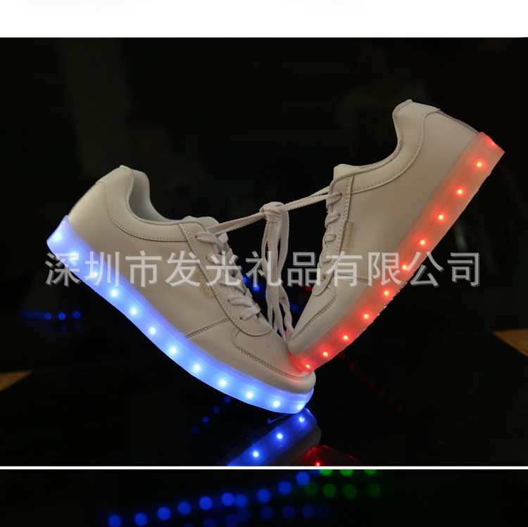 厂家批发夜光发光鞋 usb发光鞋订制 led发光鞋