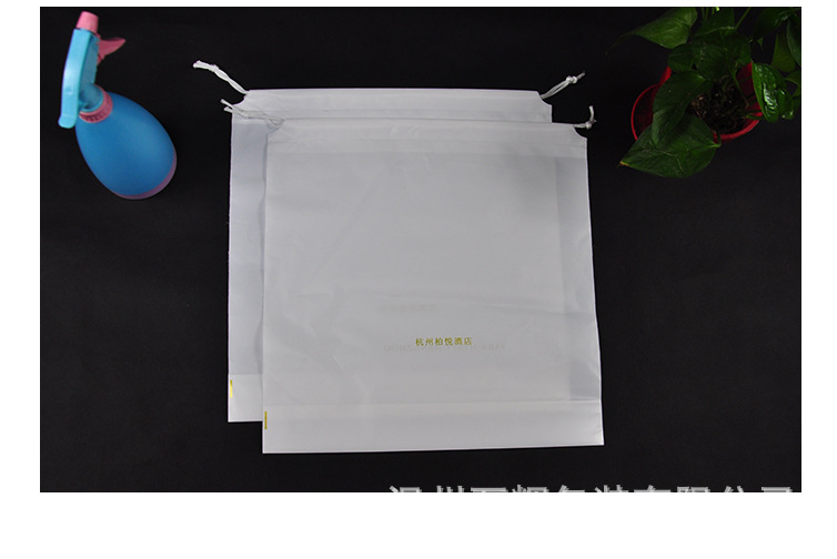 厂家直销星级酒店穿绳袋订制服装袋定做抽绳防尘塑料包装袋异型袋示例图18
