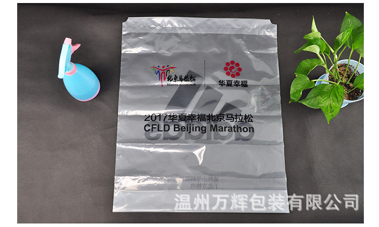 厂家直销星级酒店穿绳袋订制服装袋定做抽绳防尘塑料包装袋异型袋示例图14