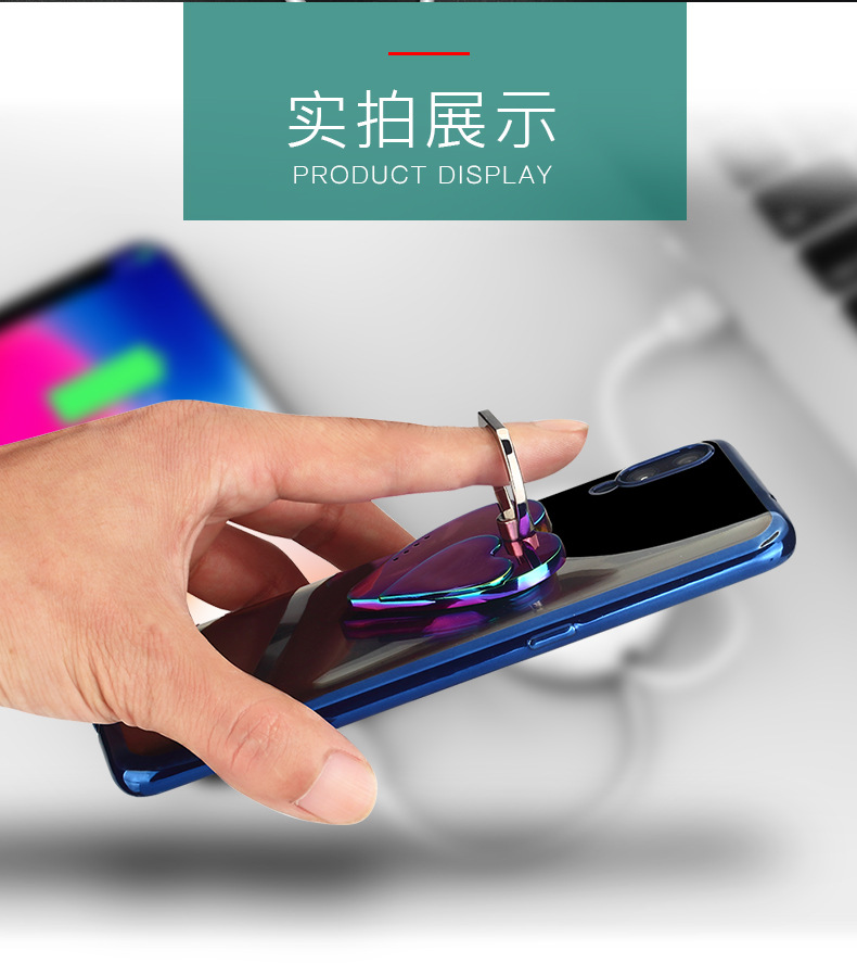 HB821双爱心手机扣充电打火机 创意手机支架婚庆礼品定制打火机示例图11