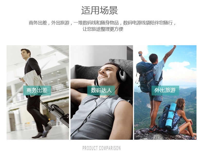 热销产品方盒数据线收纳包创意电子数码产品 便携数据线收纳盒示例图8
