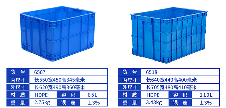 塑料500通用标准周转箱 熟料运输中转箱 长方形大号575系列收纳箱示例图8