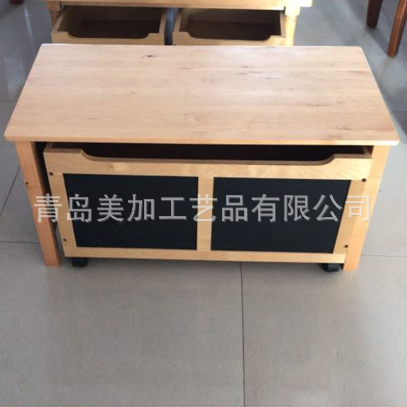 厂家批发儿童玩具箱收纳箱抽屉式木质儿童收纳储物盒收纳实木家具示例图5