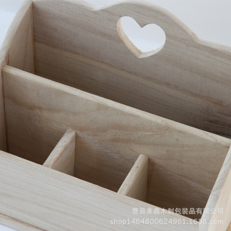 zakka雜貨多格木質工具收納盒小號 精美洗漱用品收納木盒桐木無蓋示例圖10