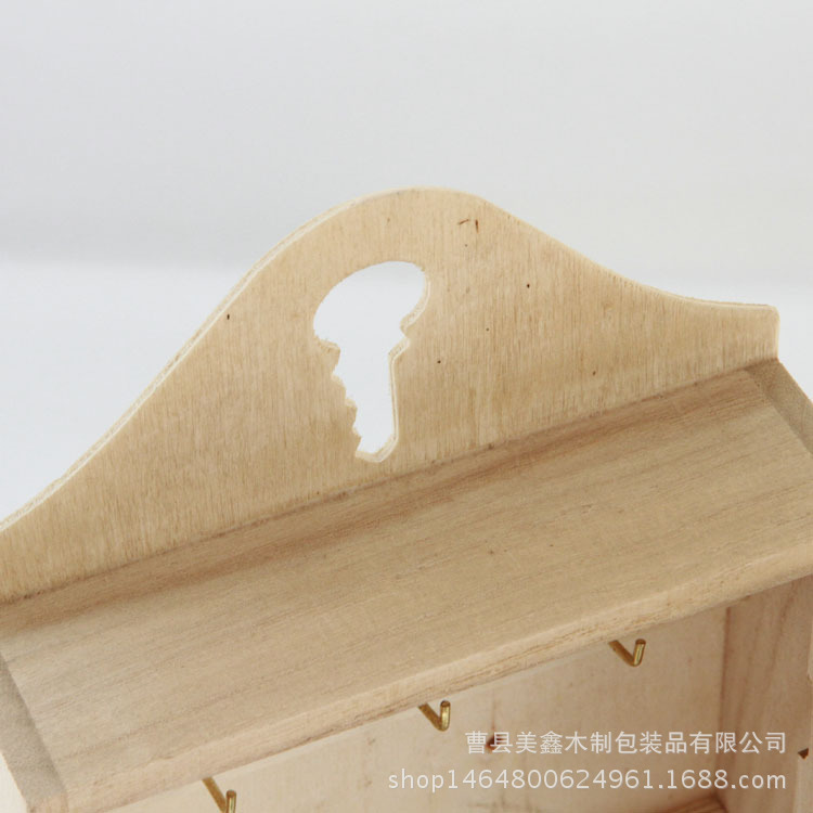 工藝品廠直銷木制鑰匙盒擺件 雙排壁掛式高檔木質交房鑰匙收納盒示例圖9
