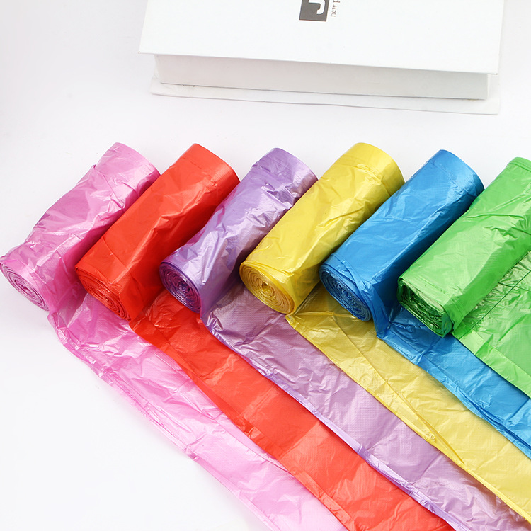 垃圾袋6卷装新料加厚彩色 点断式透明家用塑料袋平口袋每袋120个示例图10