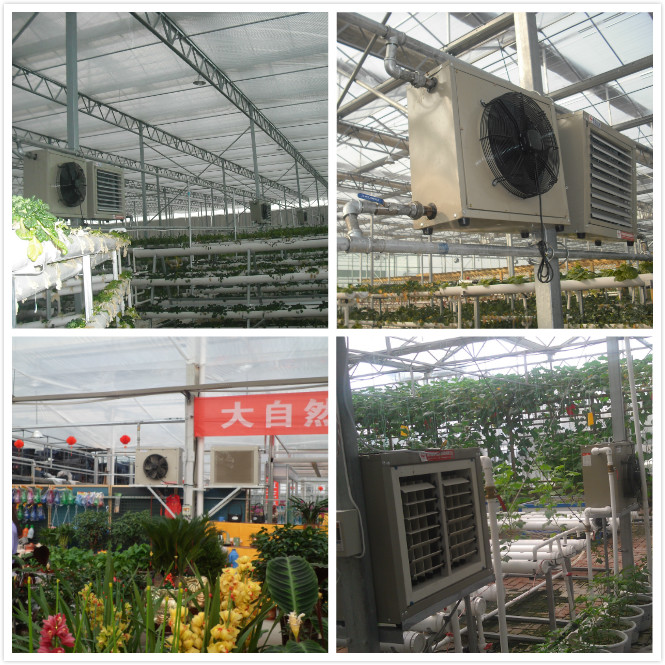 Greenhouse/poultry house hot air water heater heating fan