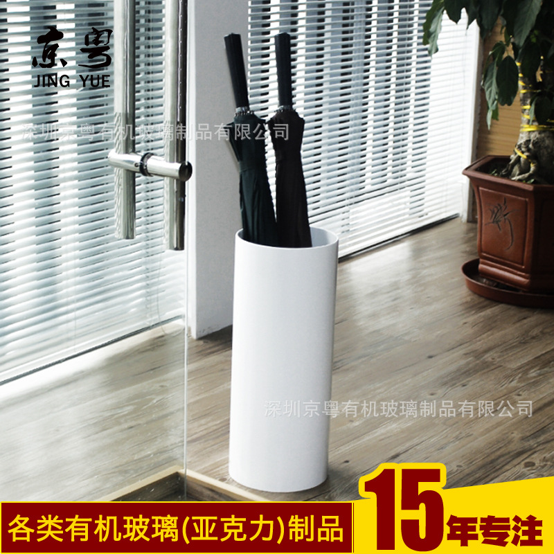 工厂订做 亚克力雨伞收纳桶 亚克力雨伞架定制 圆柱形伞桶制作示例图3