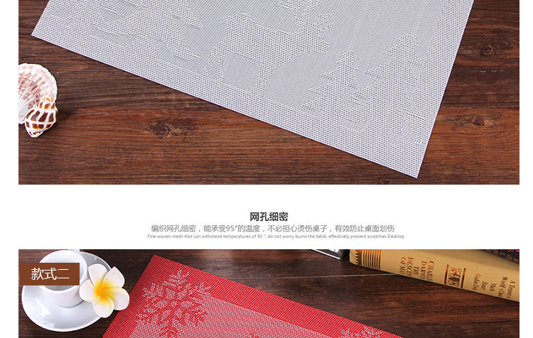 廠家直銷PVC餐墊 杯墊特斯林餐墊PVC 隔熱 桌墊示例圖15