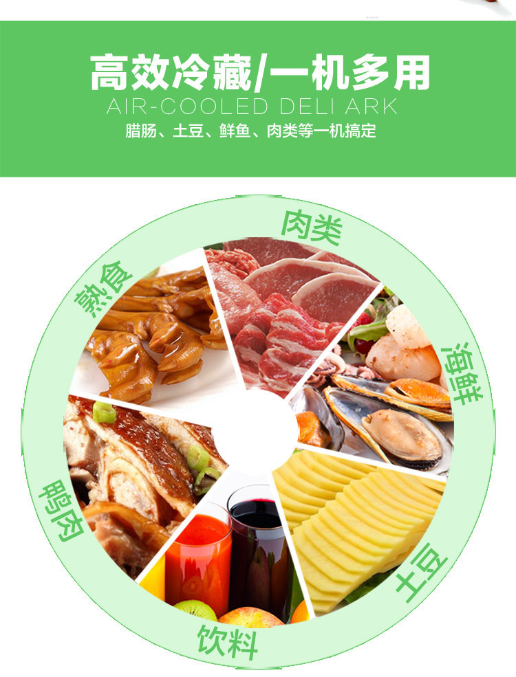 卤菜熟食展示柜 鸭脖柜展示柜 冷鲜肉冷藏保鲜柜厂家直销示例图2