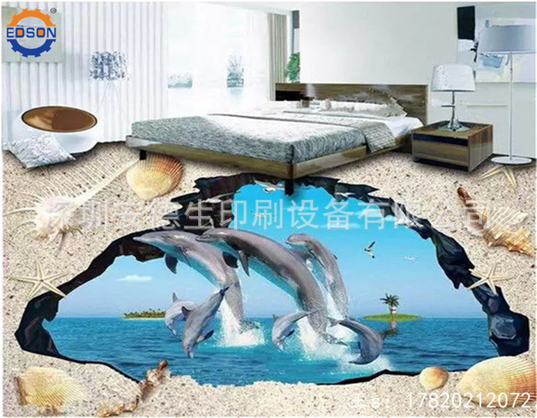 大型3D立体浮雕喷绘机，集成护墙板彩印机，UV理光2513平板打印机示例图4