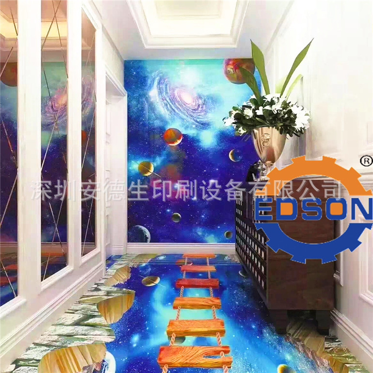 大型3D立体浮雕喷绘机，集成护墙板彩印机，UV理光2513平板打印机示例图5