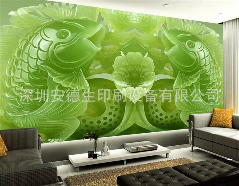 大型3D立体浮雕喷绘机，集成护墙板彩印机，UV理光2513平板打印机示例图10