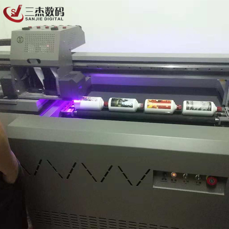 定制酒瓶uv平板打印机导轨厂家圆柱酒瓶3d印刷机酒盒保温杯喷绘机示例图10