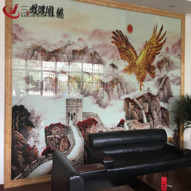 玻璃背景墙3d立体浮雕打印机大连理光uv平板印刷机价格木板喷绘机示例图16